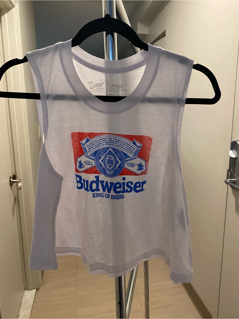 Budweiser White Graphic Women’s Top